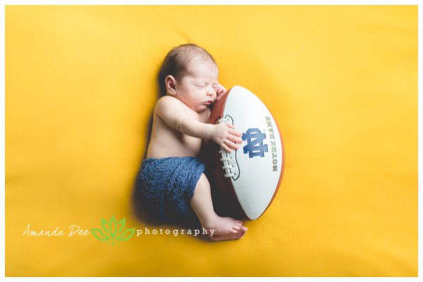 Baby Boy Newborn Photography Notre Dame Football