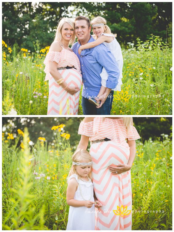 Outdoor Summer Maternity and Family Session Amanda Dee Photography yellow flower field 