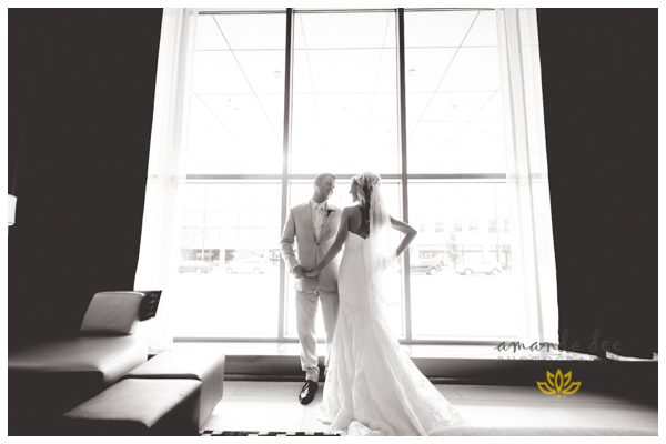 Summer Wedding Amanda Dee Photography bride and groom window silhouette 