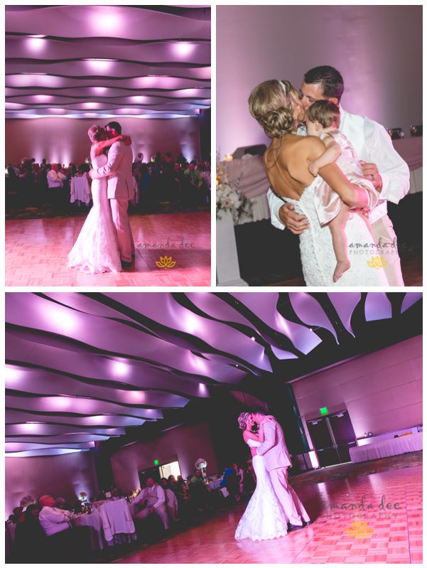 Summer Wedding Amanda Dee Photography first dance dancing with baby daughter