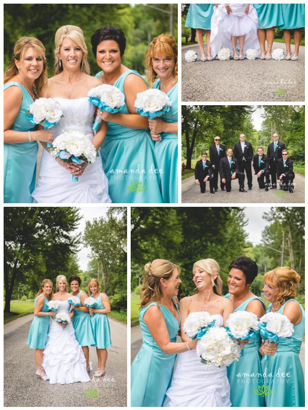 Summer Wedding Teal Accents - Amanda Dee Photography - Bridal Party Fun Shots