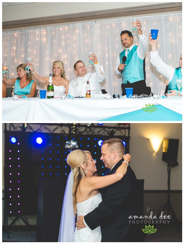 Summer Wedding Teal Accents - Amanda Dee Photography -Reception, toasts, speeches, first dance